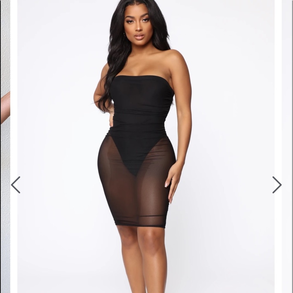 NWOT Sheer midi dress